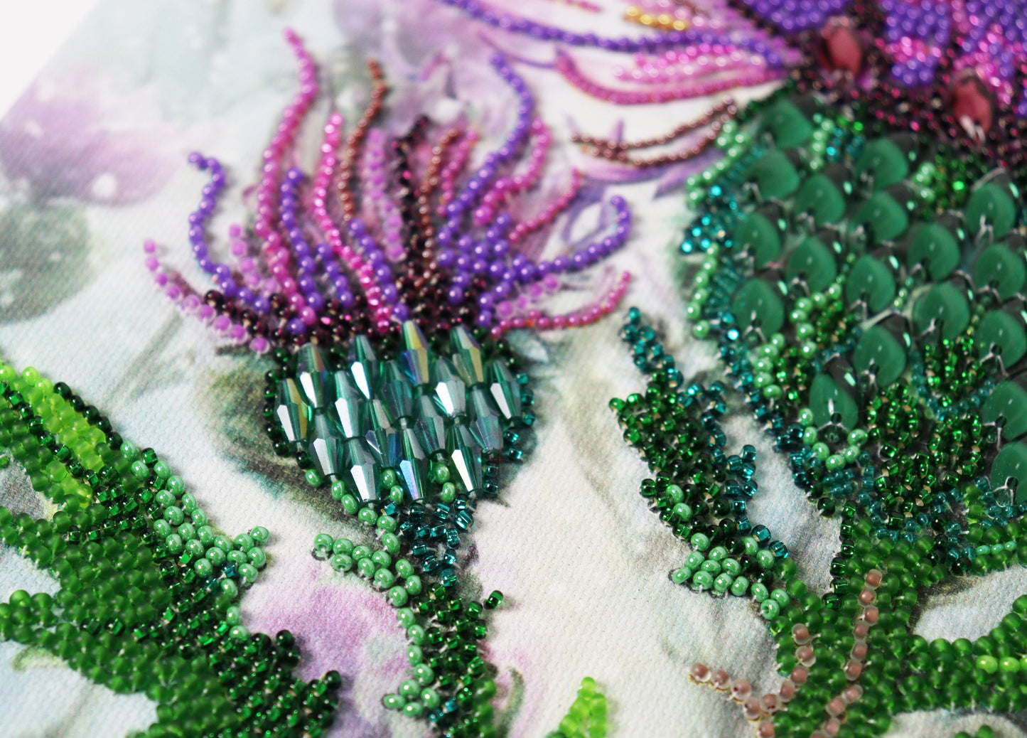 Bead embroidery kit Thorny luxury Size: 9.8"×15.3" (25×35 cm)