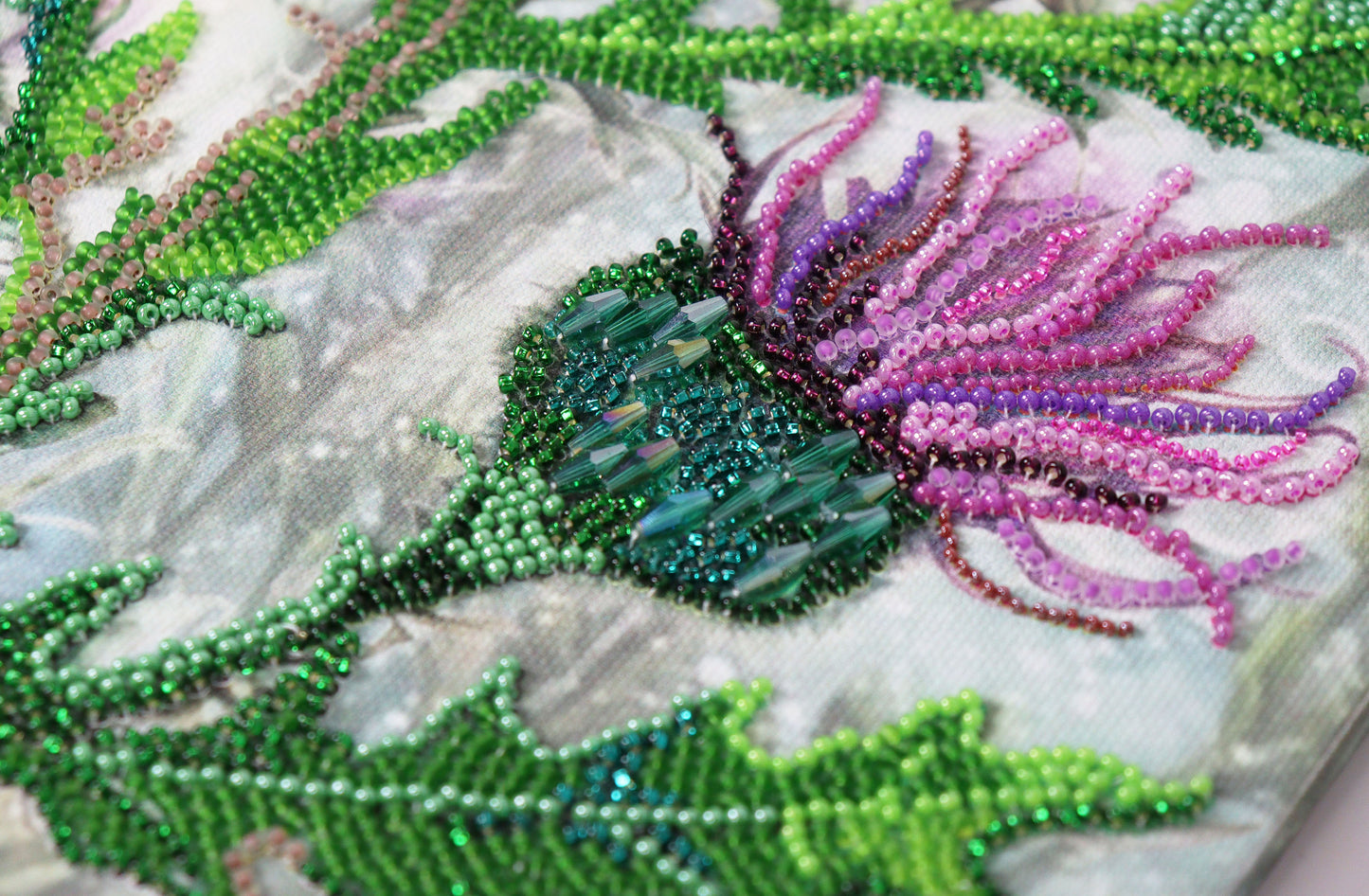 Bead embroidery kit Thorny luxury Size: 9.8"×15.3" (25×35 cm)