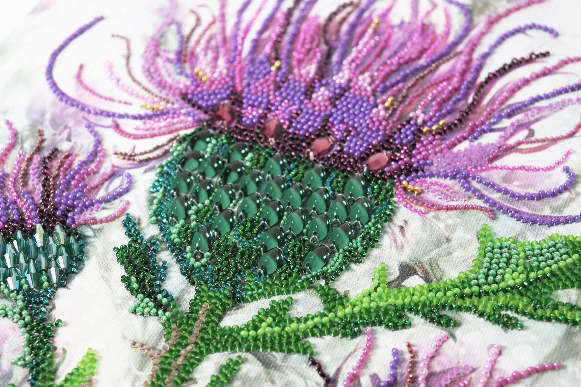 Bead embroidery kit Thorny luxury Size: 9.8"×15.3" (25×35 cm)