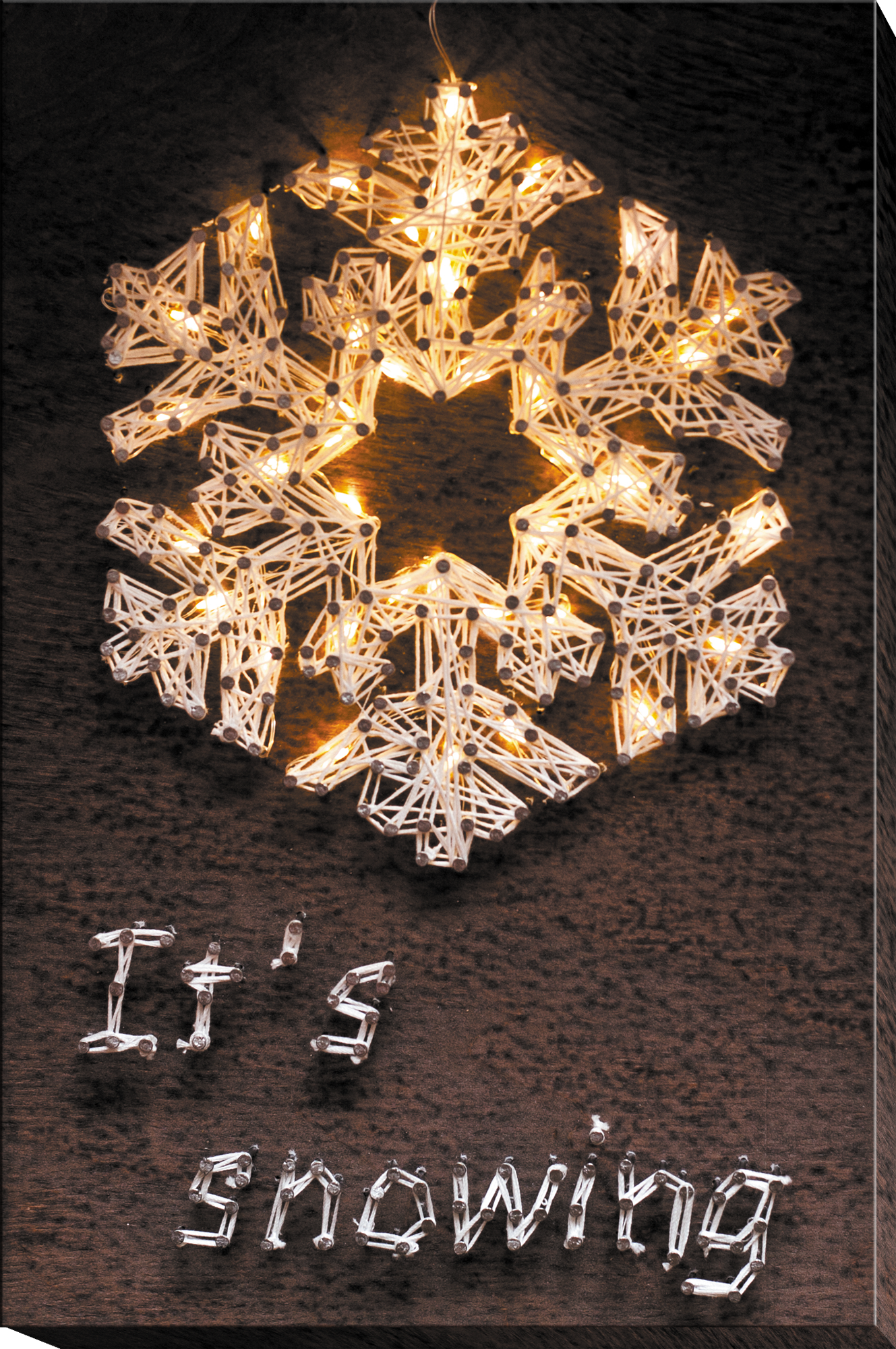 String art kit Snowflake Size: 7.5"×11.4" (19x29 cm)