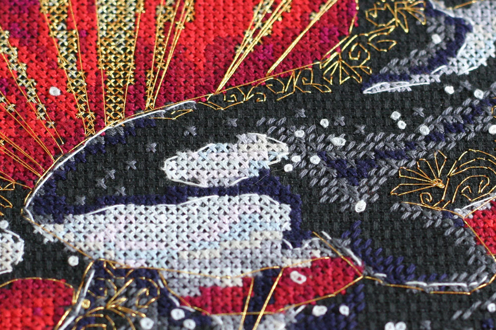 Cross stitch kit Killer whales - Fish Size: 7.9"×11.8" (20x30 cm)