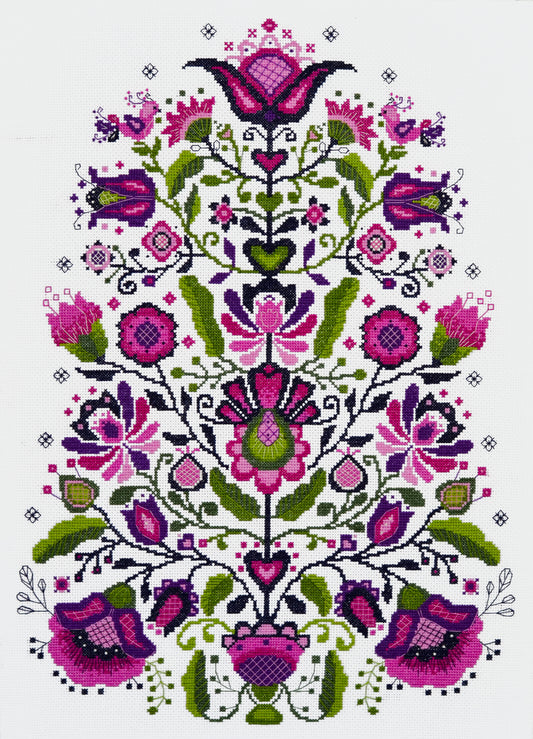 Cross stitch kit Flowers Size: 10.6"×14.6" (27x37 cm)