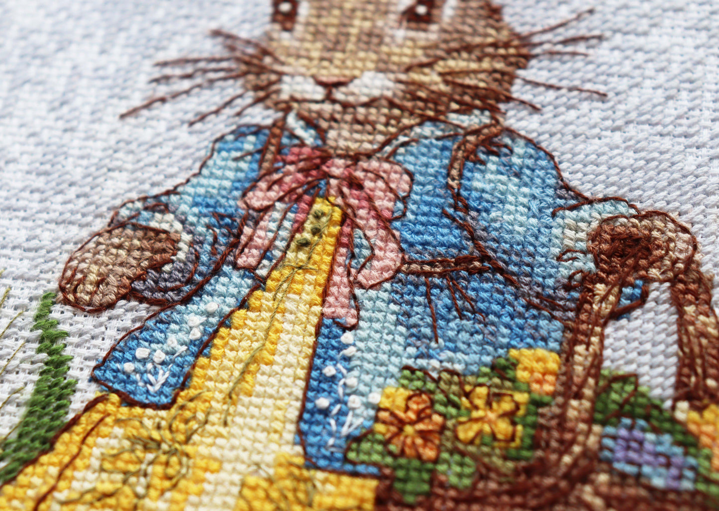 Cross stitch kit Rabbit Size: 7.1"×7.9" (18x20 cm)