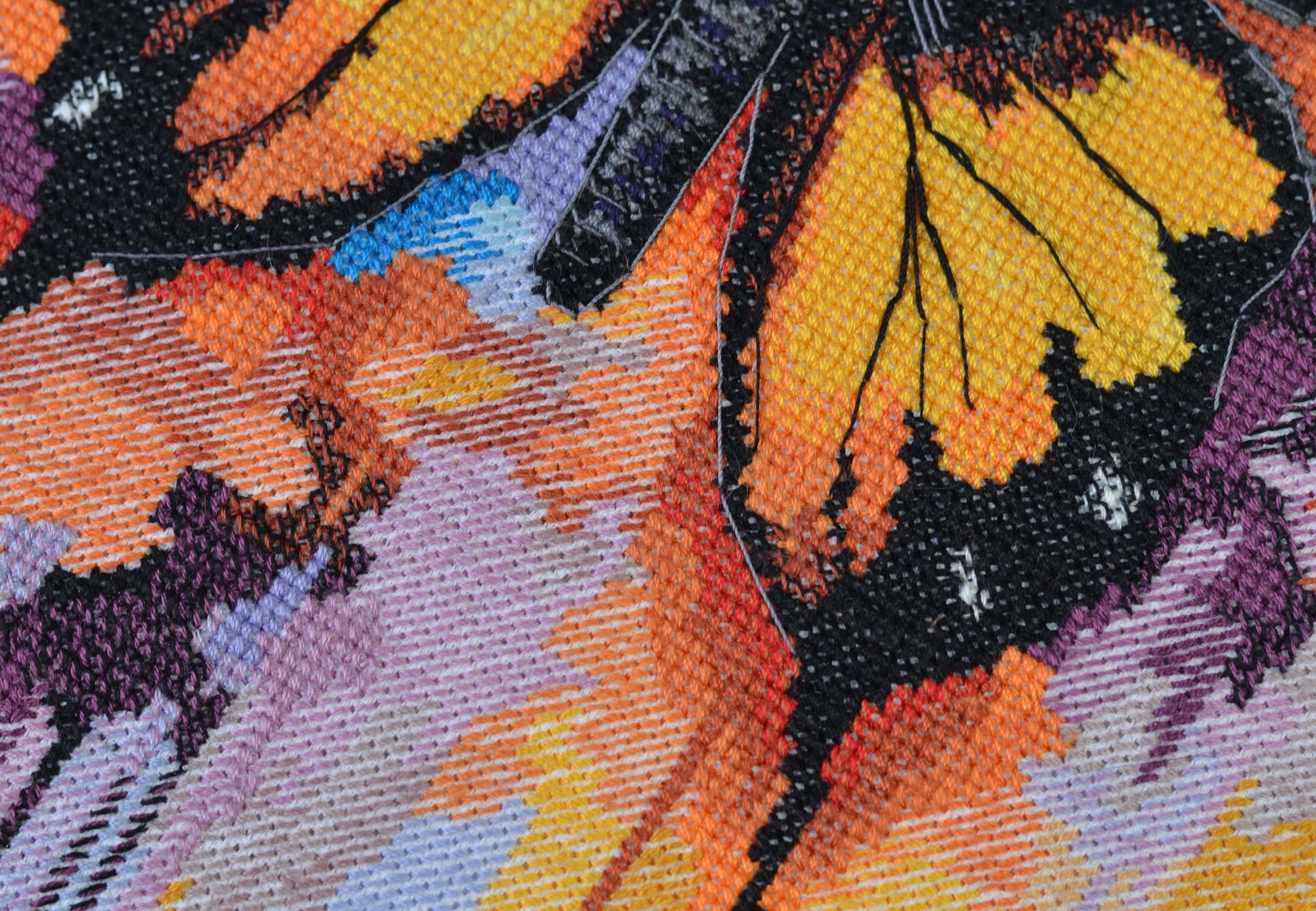 Cross stitch kit Butterfly Size: 8.66"×12.6" (22x32 cm)