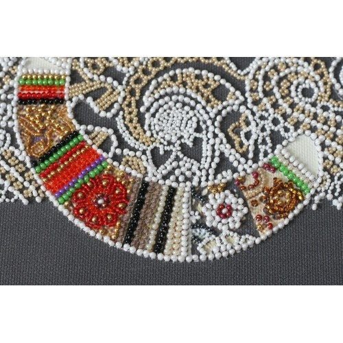 Bead embroidery kit Cat Size: 9.8"×15.3" (25×35 cm)