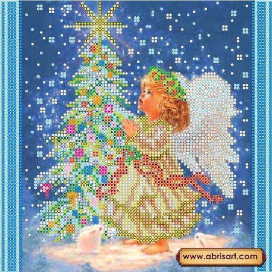 Bead embroidery kit Angel Size: 7.9"×7.9" (20x20 cm)