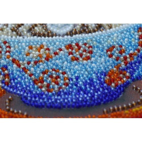 Bead embroidery kit Autumn latte Size: 8.2"×16.5" (21×42 cm)