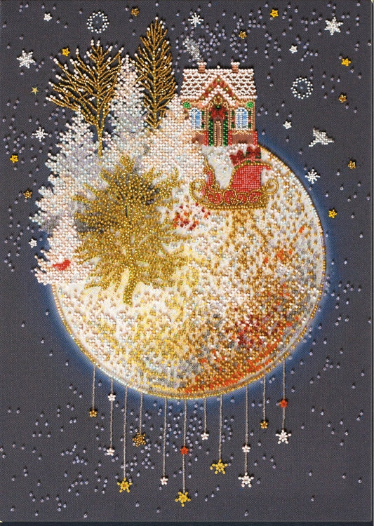 Bead embroidery kit Christmas tale Size: 10.6"×15" (27×38 cm)