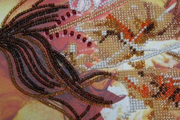 Bead embroidery kit Couple fantasy lovers Size: 11.8"×20.8" (30×53 cm)