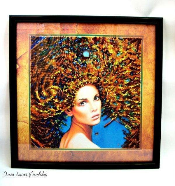 Bead embroidery kit Earth release Size: 12.5"×12.5" (32x32 cm)