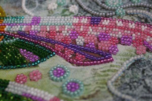 Bead embroidery kit Fantasy dragonflies Size: 12.2"×12.6" (31x32 cm)