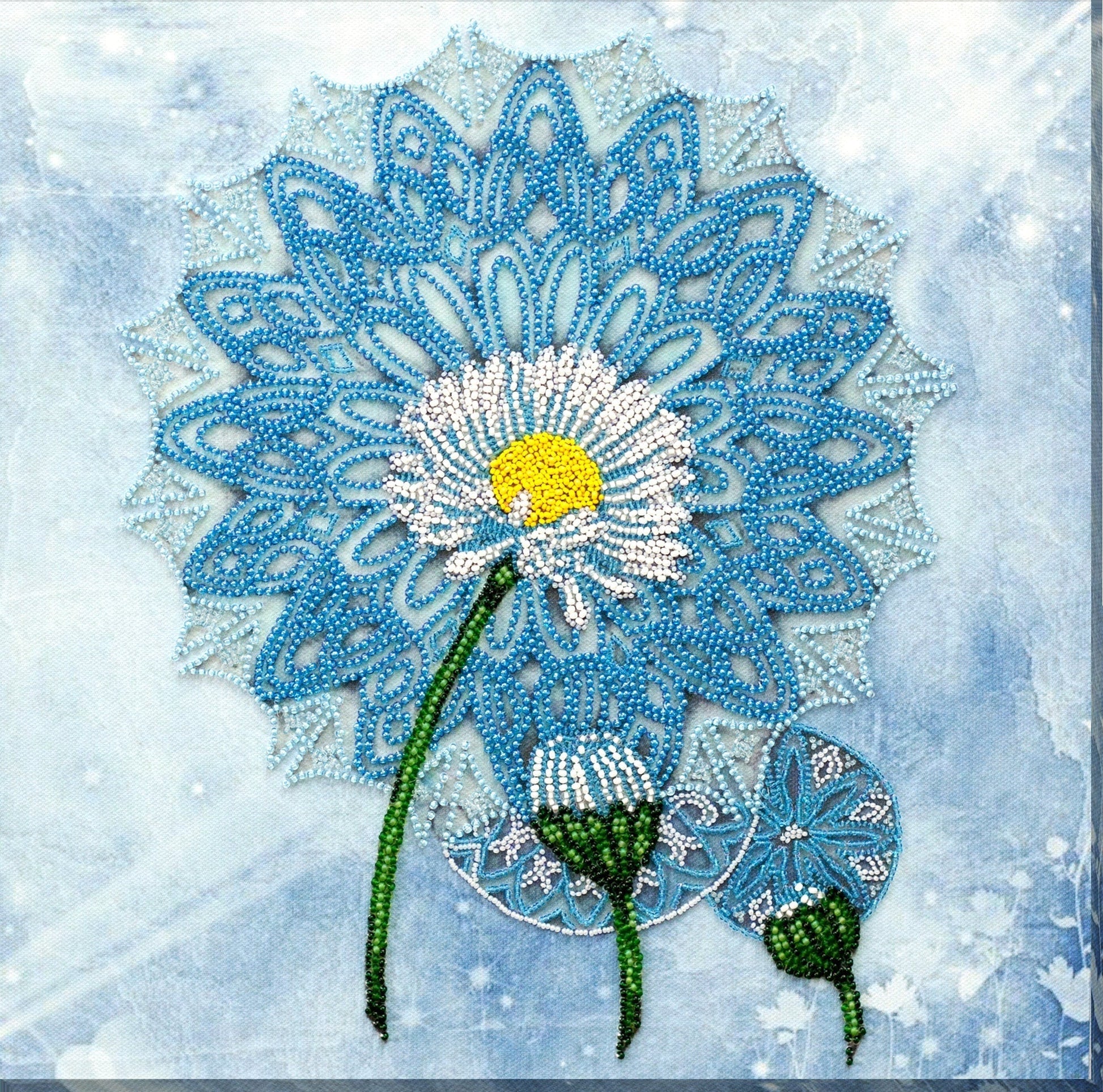 Bead embroidery kit Flower Size: 11.8"×11.8" (30x30 cm)