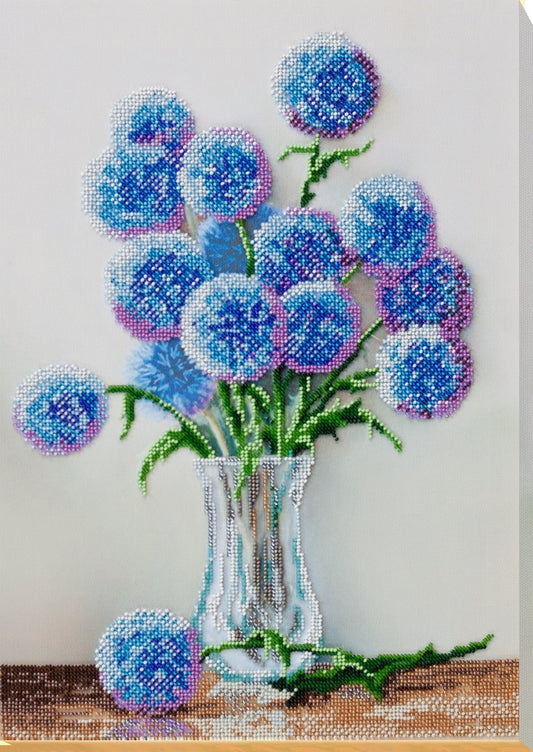 Bead embroidery kit Flowers Size: 11.8"×15.7" (30×42 cm)