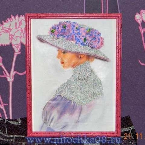 Bead embroidery kit Violet Size: 11"×15.7" (28x40 сm)