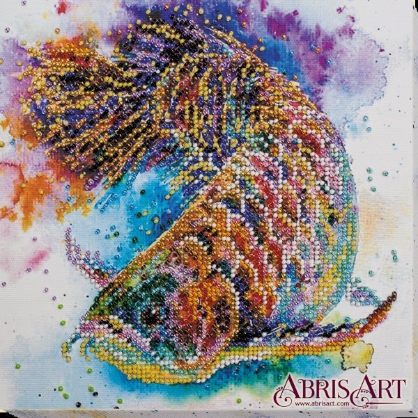 Bead embroidery kit Good luck fish Size: 7.9"×7.9" (20x20 cm)