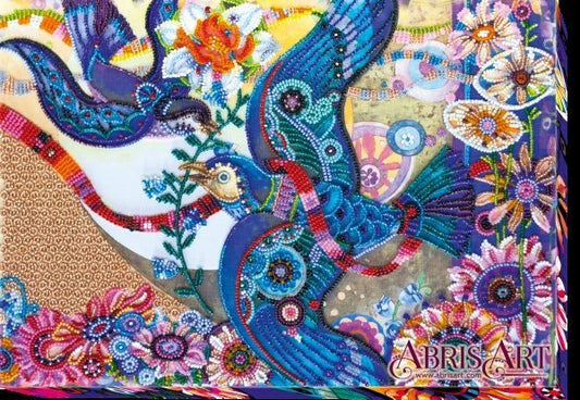 Bead embroidery kit Good news Size: 9.8"х13.8" (25x35 cm)