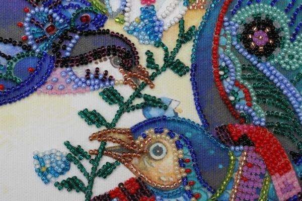 Bead embroidery kit Good news Size: 9.8"х13.8" (25x35 cm)