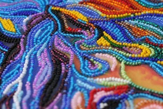 Bead embroidery kit Horse Size: 11.2"×13.7" (28×35 сm)