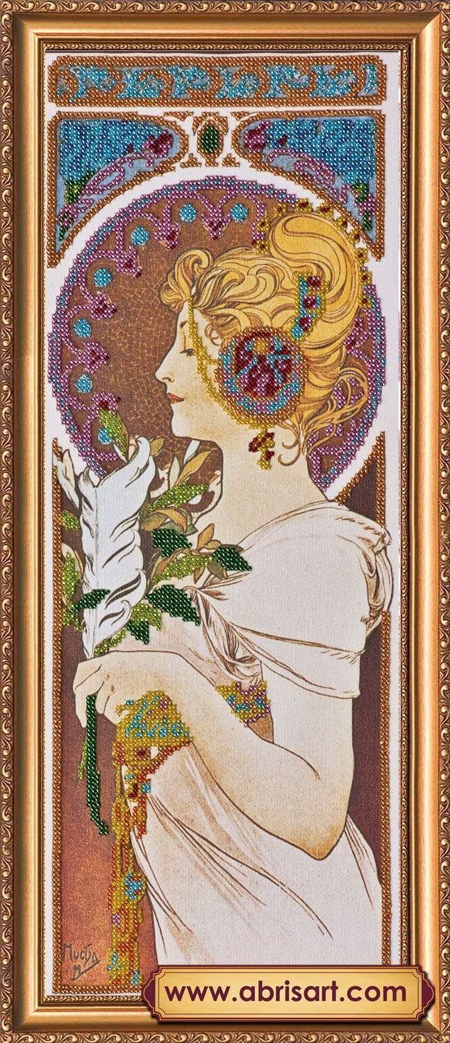 Bead embroidery kit Chantal Size: 7.9"×17.7" (20×45 cm)