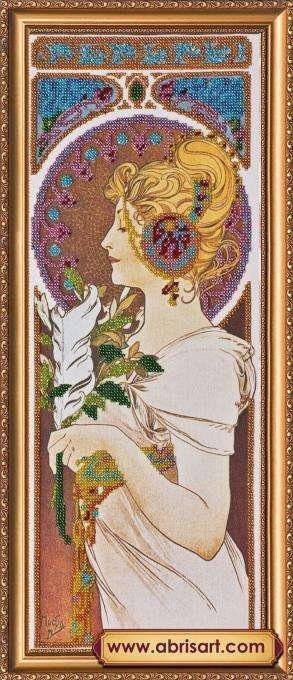 Bead embroidery kit Chantal Size: 7.9"×17.7" (20×45 cm)