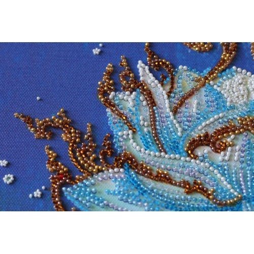 Bead embroidery kit Lotus flower Size: 10.6"×14.9" (27×38 cm)