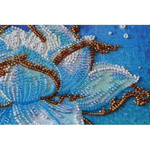 Bead embroidery kit Lotus flower Size: 10.6"×14.9" (27×38 cm)