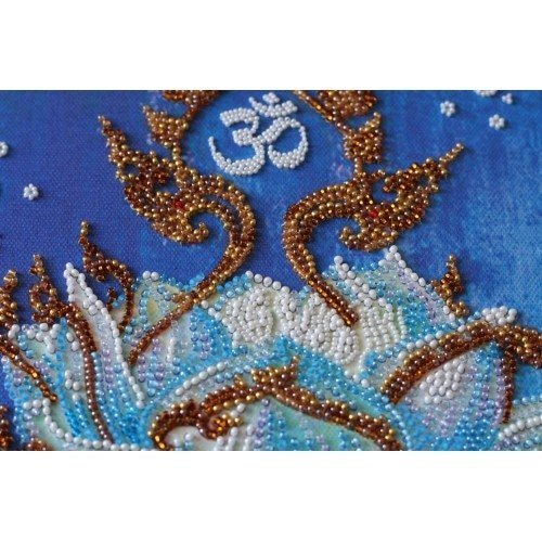 Bead embroidery kit Lotus flower Size: 10.6"×14.9" (27×38 cm)