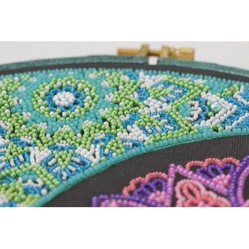 Bead embroidery kit New Moon Size: 12.6"×12.6" (32×32 cm)