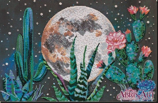 Bead embroidery kit Night in the desert Size: 11"х16.5" (28x42 cm)