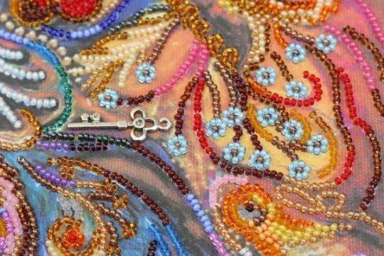 Bead embroidery kit Talismans of happiness Size: 11"×16.9" (28x43 cm)