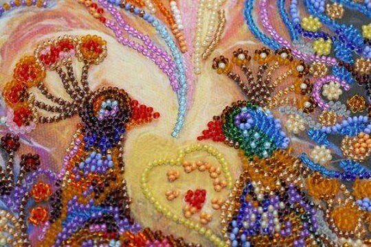 Bead embroidery kit Talismans of happiness Size: 11"×16.9" (28x43 cm)