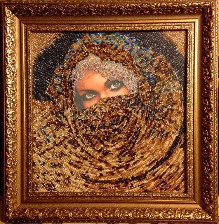 Bead embroidery kit Scheherazade Size: 11.8"×11.8" (30×30 cm)