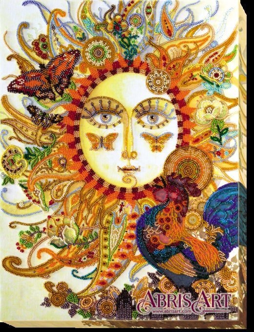 Bead embroidery kit Sunrise Size: 12.6"х16.5" (31x42 cm)