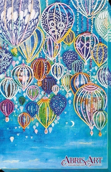 Bead embroidery kit Balloons Size: 8.2"×13" (21×33 cm)