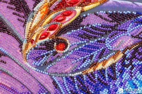 Bead embroidery kit Two elements Size: 10.6"×16.9" (27×43 cm)