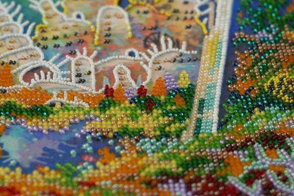 Bead embroidery kit Wonder city Size: 8.7"×11.8" (22x30 cm)