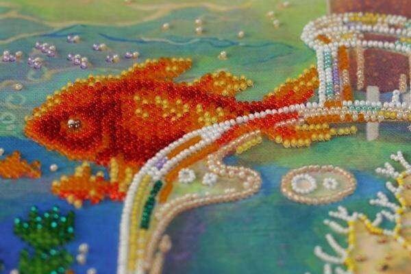 Bead embroidery kit Wonder city Size: 8.7"×11.8" (22x30 cm)