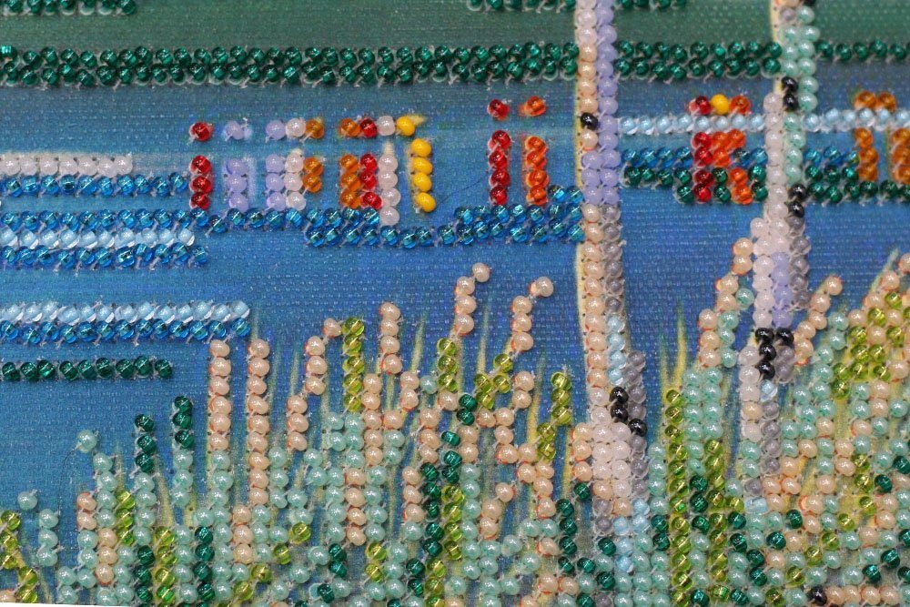 Bead embroidery kit Wood Size: 12.2"×17.7" (31×45 cm)
