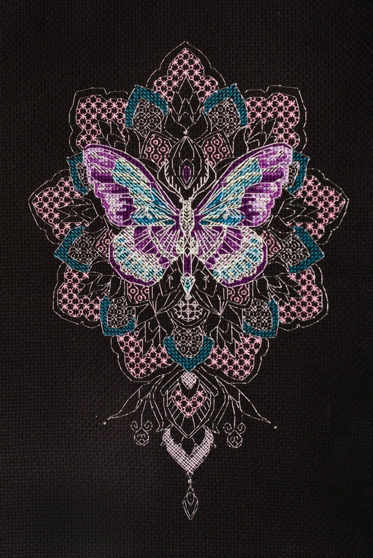 Cross stitch kit Butterfly Size: 6.7"×9.8" (17x25 cm)