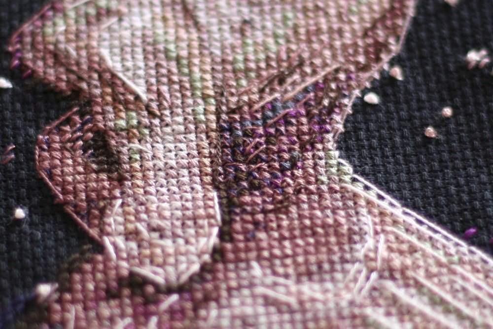 Cross stitch kit Girl Size: 7.9"×15" (20x38 cm)