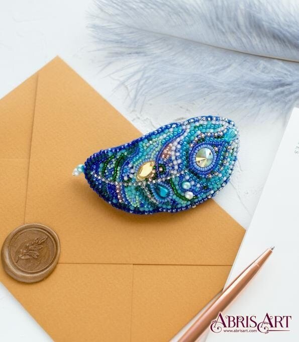 Hair jewelry hair clip Feather Size: 1.8"×3.5" (4.5x9 cm)