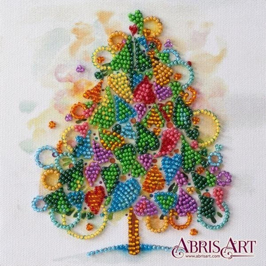 Mini Bead embroidery kit Herringbone Size: 5.9"×5.9" (15×15 сm)